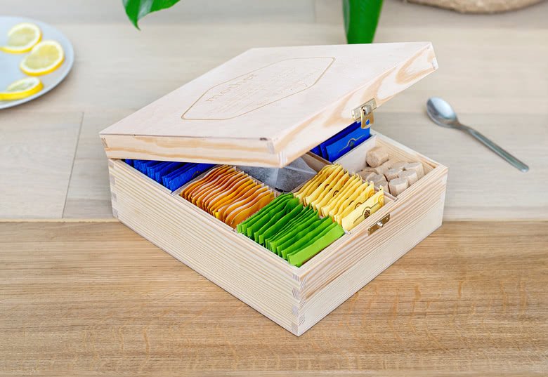 Bild von   gravierte teebox aus holzjpg | fotogeschenkideende 🎀 Geschenke mit eigenem Foto Motiv o Text