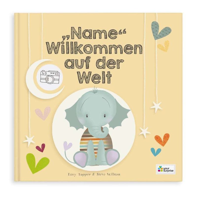 Bild von   babybuch mit namen willkommejpg | fotogeschenkideende 🎀 Geschenke mit eigenem Foto Motiv o Text