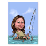 Bild von   erstellung karikatur angler mijpg | fotogeschenkideende 🎀 Geschenke mit eigenem Foto Motiv o Text