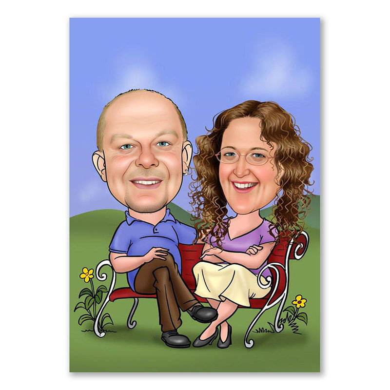 Bild von   erstellung karikatur paar aufjpg | fotogeschenkideende 🎀 Geschenke mit eigenem Foto Motiv o Text