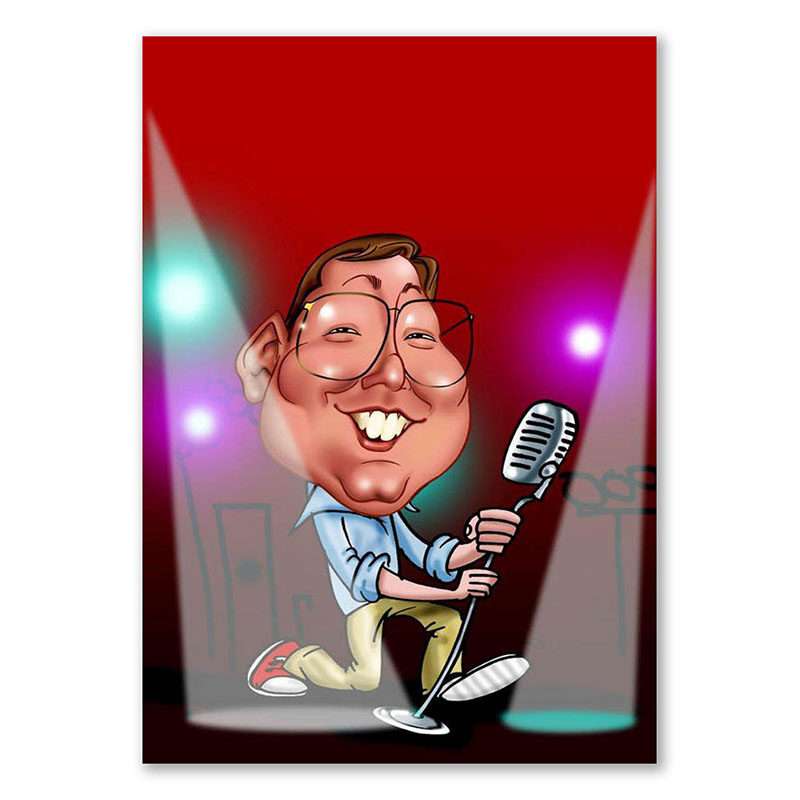 Bild von   erstellung karikatur snger aufjpg | fotogeschenkideende 🎀 Geschenke mit eigenem Foto Motiv o Text