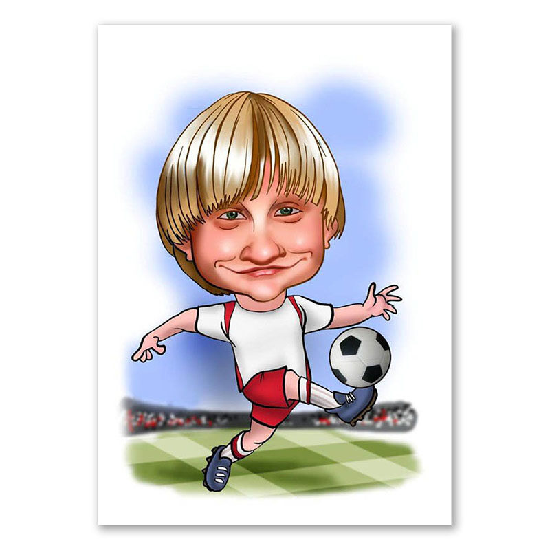 Bild von   erstellung karikatur fussballejpg | fotogeschenkideende 🎀 Geschenke mit eigenem Foto Motiv o Text