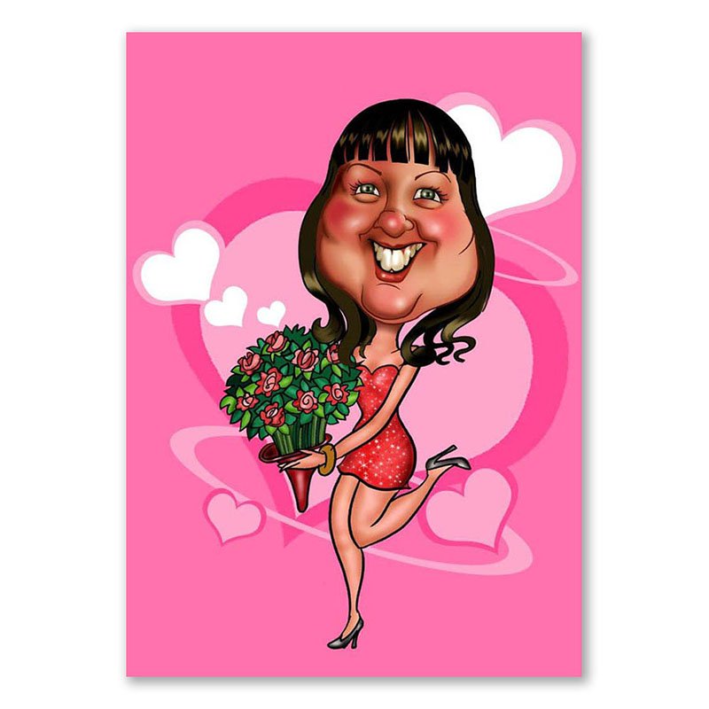 Bild von   erstellung karikatur lady mitjpg | fotogeschenkideende 🎀 Geschenke mit eigenem Foto Motiv o Text