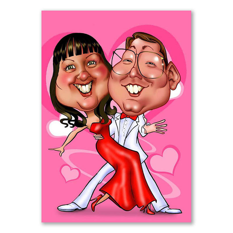 Bild von   erstellung karikatur tanzpaarjpg | fotogeschenkideende 🎀 Geschenke mit eigenem Foto Motiv o Text