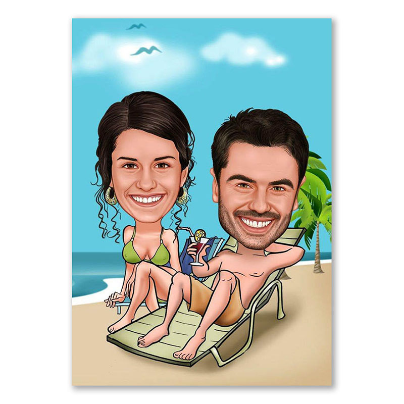 Bild von   erstellung karikatur paar am sjpg | fotogeschenkideende 🎀 Geschenke mit eigenem Foto Motiv o Text