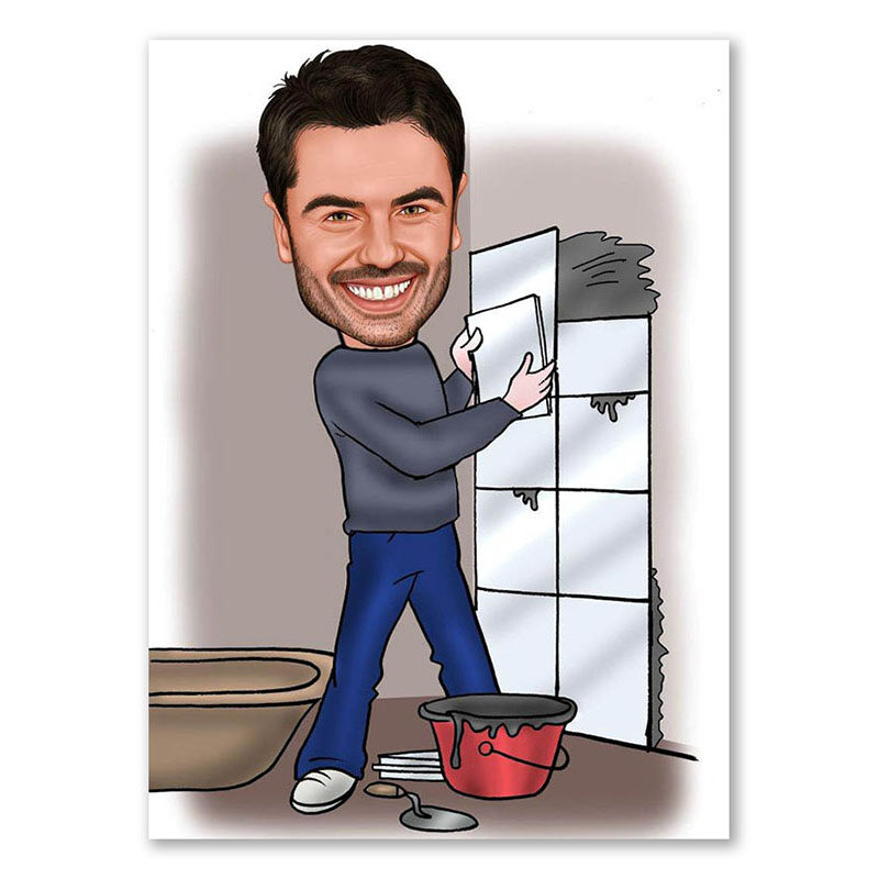 Bild von   erstellung karikatur fliesenlejpg | fotogeschenkideende 🎀 Geschenke mit eigenem Foto Motiv o Text