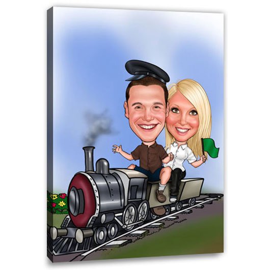 Bild von   erstellung karikatur eisenbahnjpg | fotogeschenkideende 🎀 Geschenke mit eigenem Foto Motiv o Text