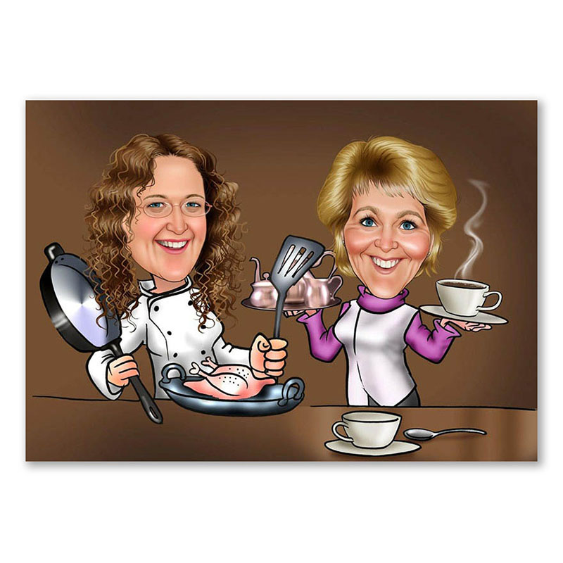 Bild von   erstellung karikatur kchinnenjpg | fotogeschenkideende 🎀 Geschenke mit eigenem Foto Motiv o Text