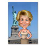 Bild von   erstellung karikatur new yorkjpg | fotogeschenkideende 🎀 Geschenke mit eigenem Foto Motiv o Text