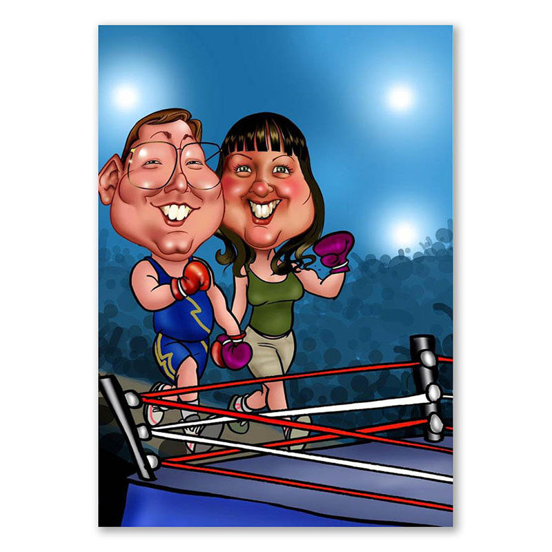 Bild von   erstellung karikatur paar gehtjpg | fotogeschenkideende 🎀 Geschenke mit eigenem Foto Motiv o Text