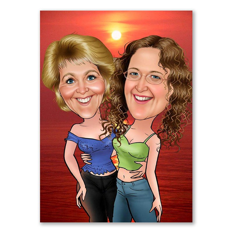Bild von   erstellung karikatur sonnenuntjpg | fotogeschenkideende 🎀 Geschenke mit eigenem Foto Motiv o Text