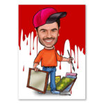 Bild von   erstellung karikatur malermeisjpg | fotogeschenkideende 🎀 Geschenke mit eigenem Foto Motiv o Text