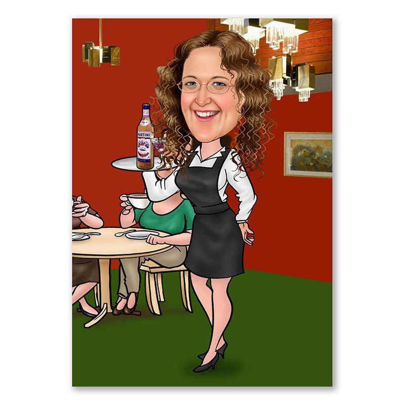 Bild von   erstellung karikatur bedienungjpg | fotogeschenkideende 🎀 Geschenke mit eigenem Foto Motiv o Text