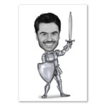 Bild von   erstellung karikatur ritter mijpg | fotogeschenkideende 🎀 Geschenke mit eigenem Foto Motiv o Text