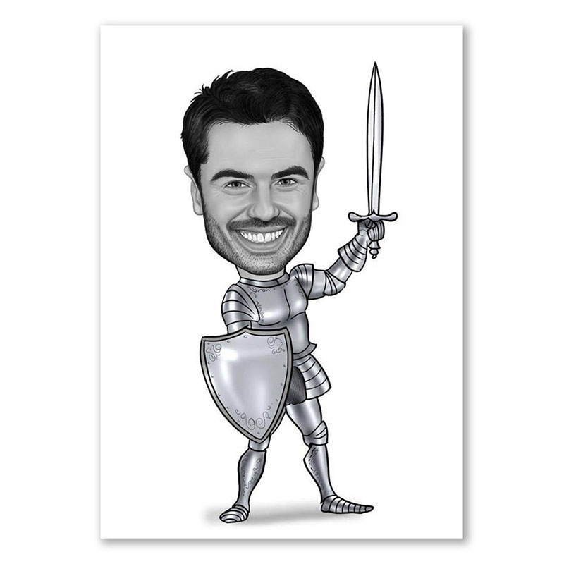Bild von   erstellung karikatur ritter mijpg | fotogeschenkideende 🎀 Geschenke mit eigenem Foto Motiv o Text