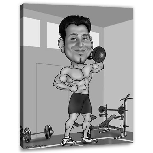 Bild von   erstellung karikatur bodybuildjpg | fotogeschenkideende 🎀 Geschenke mit eigenem Foto Motiv o Text