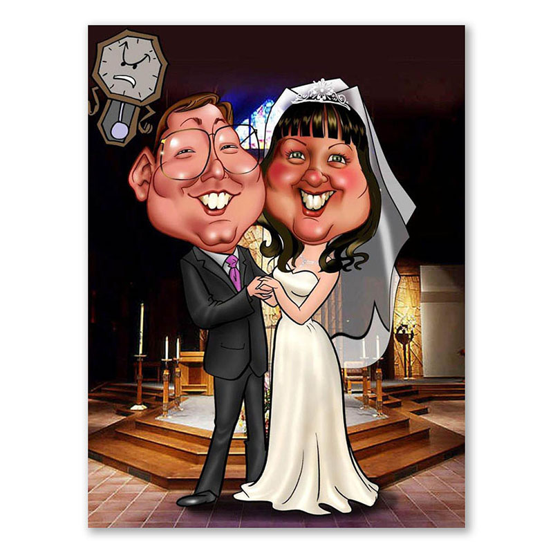 Bild von   erstellung karikatur hochzeitjpg | fotogeschenkideende 🎀 Geschenke mit eigenem Foto Motiv o Text