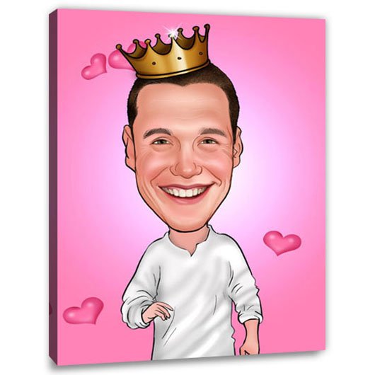 Bild von   erstellung karikatur knig cajpg | fotogeschenkideende 🎀 Geschenke mit eigenem Foto Motiv o Text