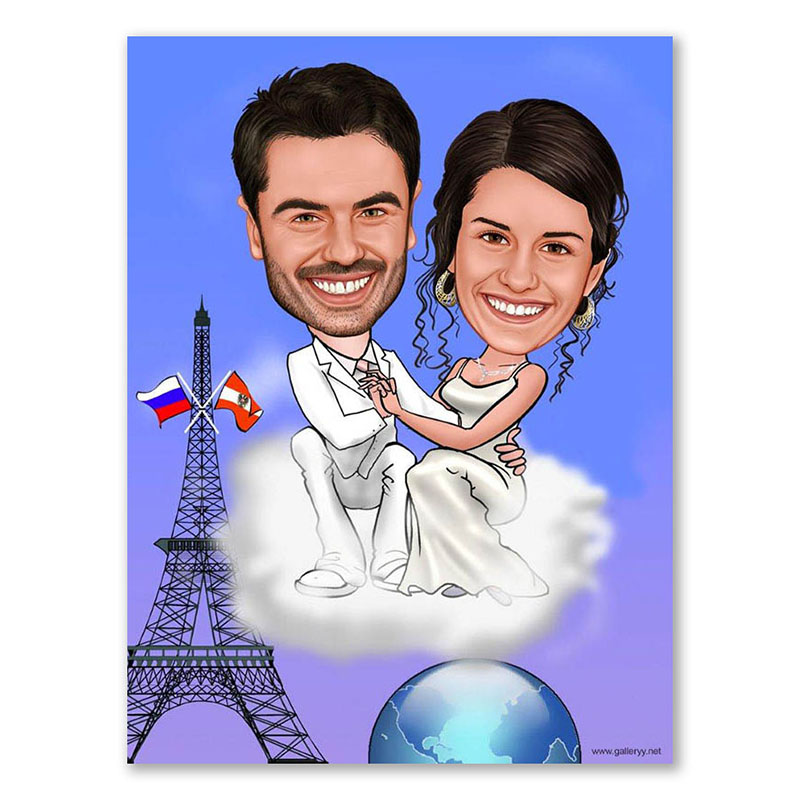 Bild von   erstellung karikatur paris woljpg | fotogeschenkideende 🎀 Geschenke mit eigenem Foto Motiv o Text