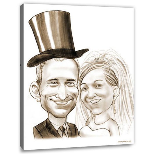 Bild von   erstellung karikatur hochzeitjpg | fotogeschenkideende 🎀 Geschenke mit eigenem Foto Motiv o Text