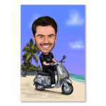 Bild von   erstellung karikatur roller ajpg | fotogeschenkideende 🎀 Geschenke mit eigenem Foto Motiv o Text