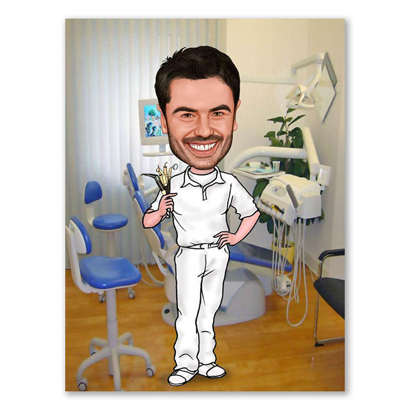 Bild von   erstellung karikatur zahnarztjpg | fotogeschenkideende 🎀 Geschenke mit eigenem Foto Motiv o Text