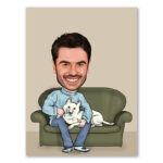Bild von   erstellung karikatur sofa mitjpg | fotogeschenkideende 🎀 Geschenke mit eigenem Foto Motiv o Text
