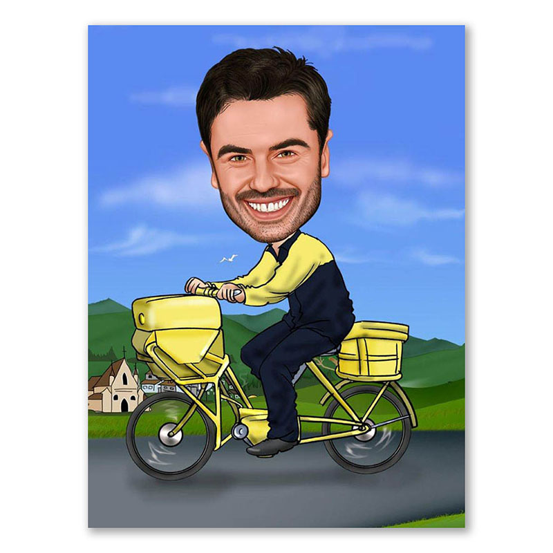 Bild von   erstellung karikatur postbotejpg | fotogeschenkideende 🎀 Geschenke mit eigenem Foto Motiv o Text