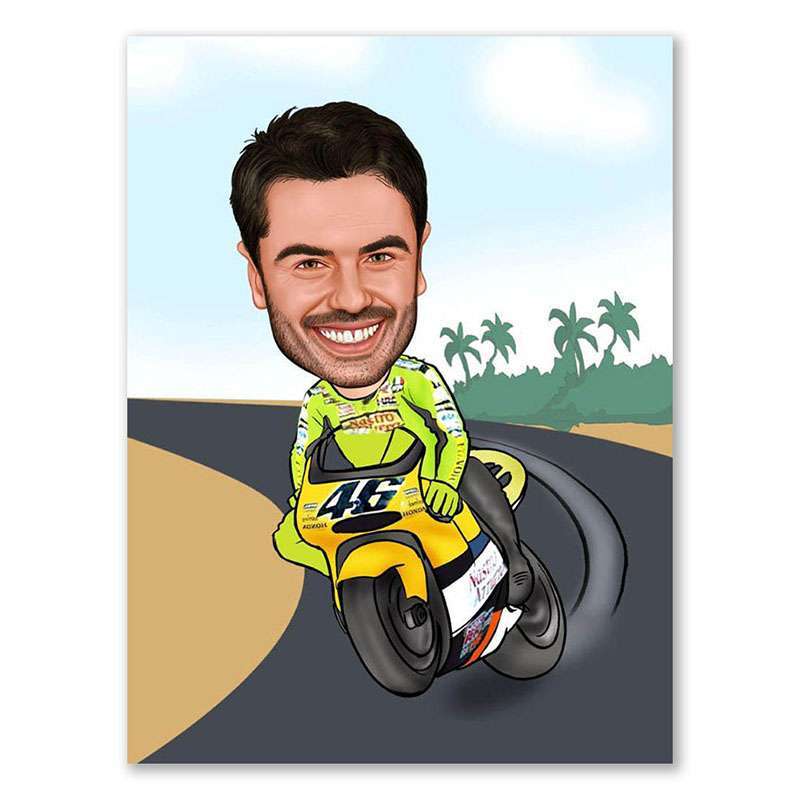 Bild von   erstellung karikatur moto highjpg | fotogeschenkideende 🎀 Geschenke mit eigenem Foto Motiv o Text