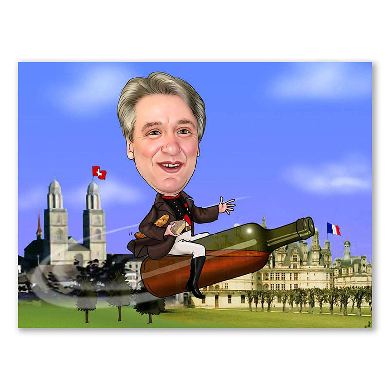 Bild von   erstellung karikatur riding ajpg | fotogeschenkideende 🎀 Geschenke mit eigenem Foto Motiv o Text