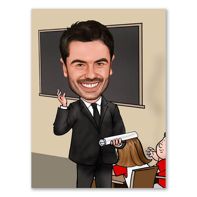 Bild von   erstellung karikatur lehrer sejpg | fotogeschenkideende 🎀 Geschenke mit eigenem Foto Motiv o Text