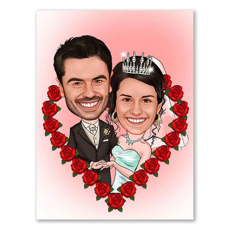 Bild von   erstellung karikatur hochzeitjpg | fotogeschenkideende 🎀 Geschenke mit eigenem Foto Motiv o Text