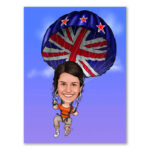 Bild von   erstellung karikatur fallschirjpg | fotogeschenkideende 🎀 Geschenke mit eigenem Foto Motiv o Text