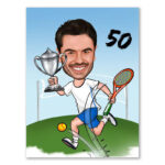 Bild von   erstellung karikatur tennisspijpg | fotogeschenkideende 🎀 Geschenke mit eigenem Foto Motiv o Text
