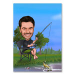 Bild von   erstellung karikatur angeln cjpg | fotogeschenkideende 🎀 Geschenke mit eigenem Foto Motiv o Text