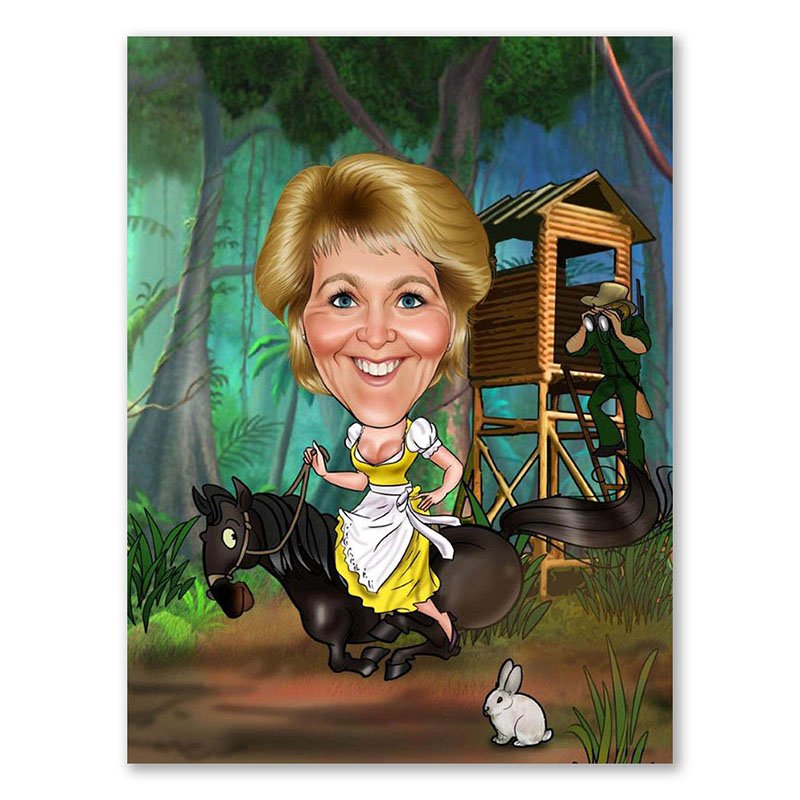 Bild von   erstellung karikatur vom jgerjpg | fotogeschenkideende 🎀 Geschenke mit eigenem Foto Motiv o Text