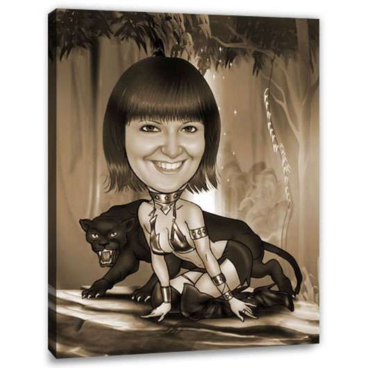 Bild von   erstellung karikatur raubkatzejpg | fotogeschenkideende 🎀 Geschenke mit eigenem Foto Motiv o Text