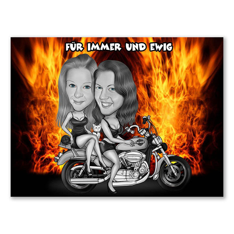 Bild von   erstellung karikatur zwei heiejpg | fotogeschenkideende 🎀 Geschenke mit eigenem Foto Motiv o Text