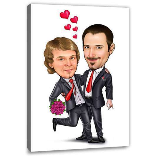 Bild von   erstellung karikatur hochzeitsjpg | fotogeschenkideende 🎀 Geschenke mit eigenem Foto Motiv o Text