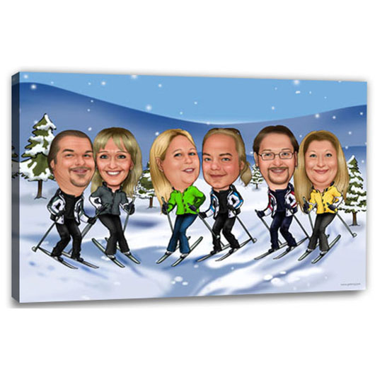 Bild von   erstellung karikatur ski fahrejpg | fotogeschenkideende 🎀 Geschenke mit eigenem Foto Motiv o Text