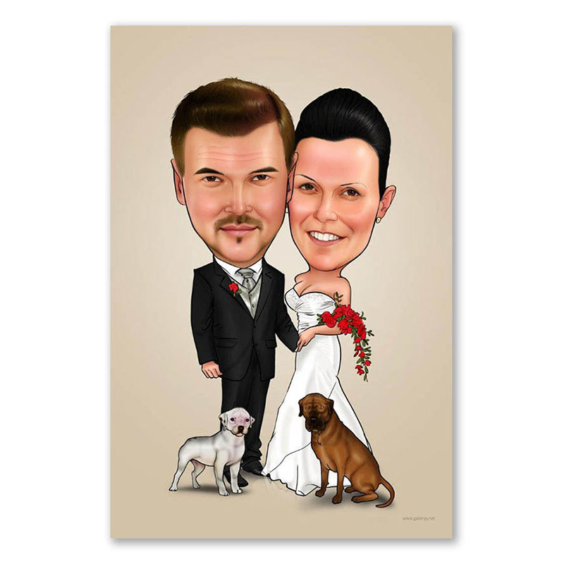 Bild von   erstellung karikatur hochzeitjpg | fotogeschenkideende 🎀 Geschenke mit eigenem Foto Motiv o Text