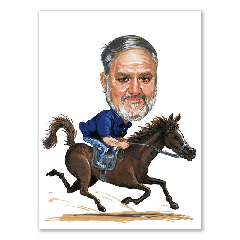 Bild von   erstellung karikatur pferdereijpg | fotogeschenkideende 🎀 Geschenke mit eigenem Foto Motiv o Text
