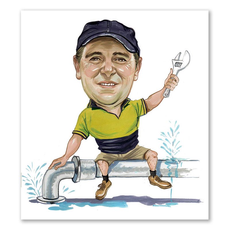 Bild von   erstellung karikatur klemptnerjpg | fotogeschenkideende 🎀 Geschenke mit eigenem Foto Motiv o Text