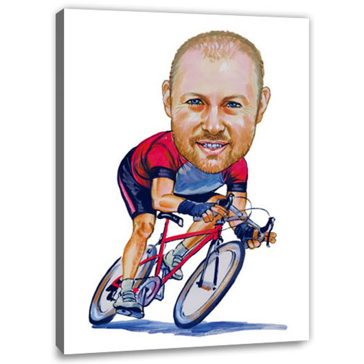 Bild von   erstellung karikatur rennradfajpg | fotogeschenkideende 🎀 Geschenke mit eigenem Foto Motiv o Text