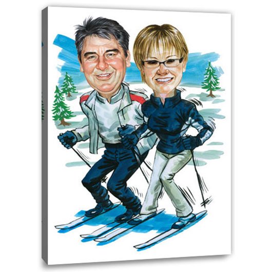 Bild von   erstellung karikatur skifahrerjpg | fotogeschenkideende 🎀 Geschenke mit eigenem Foto Motiv o Text