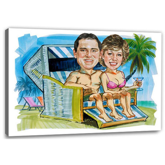 Bild von   erstellung karikatur strandkorjpg | fotogeschenkideende 🎀 Geschenke mit eigenem Foto Motiv o Text