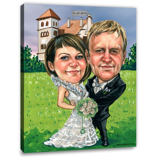 Bild von   erstellung karikatur hochzeitjpg | fotogeschenkideende 🎀 Geschenke mit eigenem Foto Motiv o Text