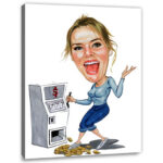 Bild von   erstellung karikatur glcks girjpg | fotogeschenkideende 🎀 Geschenke mit eigenem Foto Motiv o Text