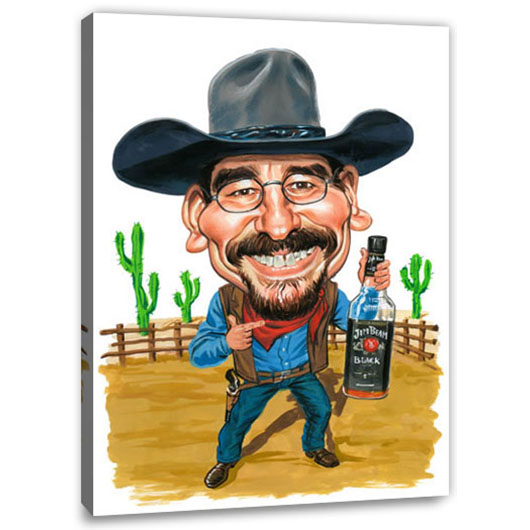 Bild von   erstellung karikatur wild westjpg | fotogeschenkideende 🎀 Geschenke mit eigenem Foto Motiv o Text