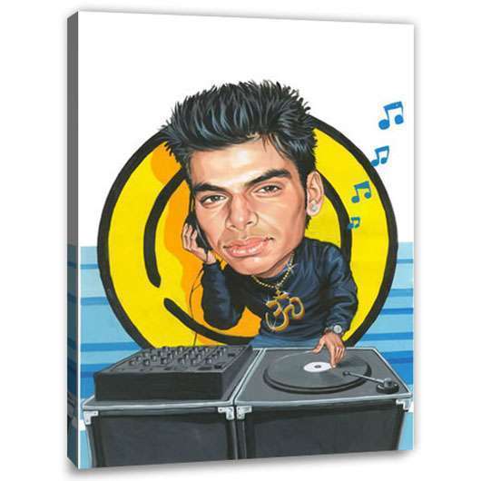 Bild von   erstellung karikatur dj im einjpg | fotogeschenkideende 🎀 Geschenke mit eigenem Foto Motiv o Text